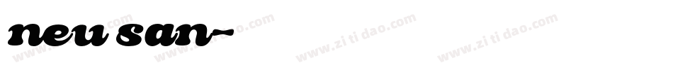 neu san字体转换